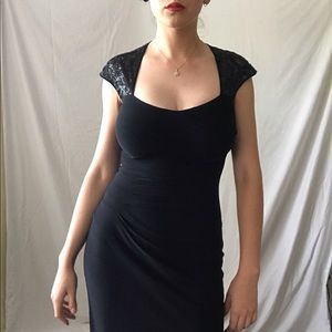 Ralph Lauren Evening Cap Sleeve Sequin Gown